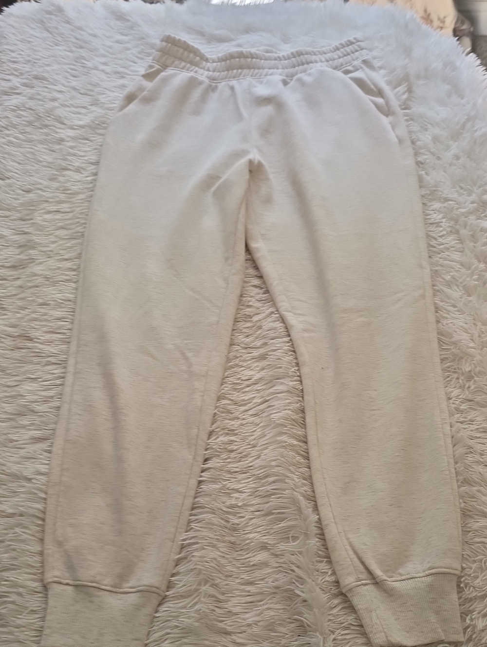 Athletic Works Cream Men's Jogger Sweatpants